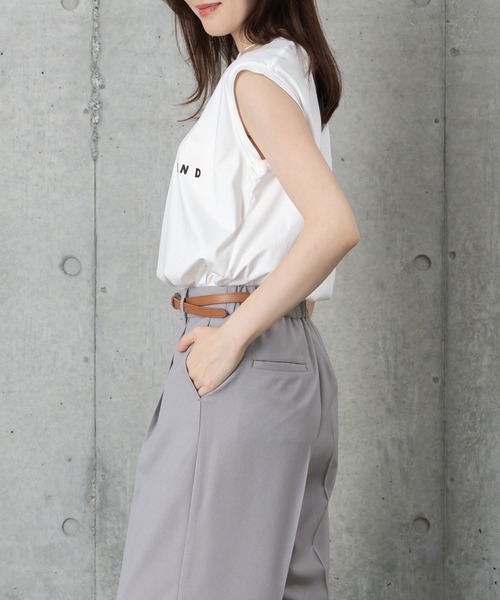 MAISONCOMFY (メゾンコンフィ)の「【接触冷感 控えめロゴTシャツ】ベーシックロゴで大人上品な上質素材Tシャツ(Tシャツ/カットソー・レディース・チャコールグレー/ホワイト/ベージュ・FREE)」の17枚目の写真