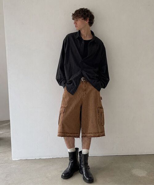 CONNECT KINLOCH（コネクトキンロック）の「カットオフカーゴバミューダパンツ[ブラウン]（その他パンツ・メンズ・ブラウン・SMALL/MEDIUM/LARGE）」の3枚目の写真