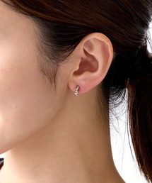 ◆金属アレルギー対応◆◆made in japan◆【痛くない】【落ちにくい】【ストレスフリーな着け心地】ビジュー ミニループフィットイヤリング