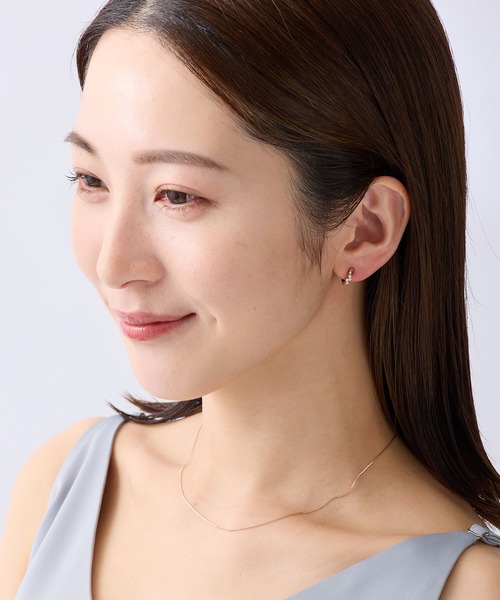 CALIN STANDARD(カリンスタンダード)の「◆金属アレルギー対応◆◆made in japan◆【痛くない】【落ちにくい】【ストレスフリーな着け心地】ビジュー ミニループフィットイヤリング(イヤリング・レディース・ピンクゴールド/ゴールド/シルバー・FREE)」の4枚目の写真