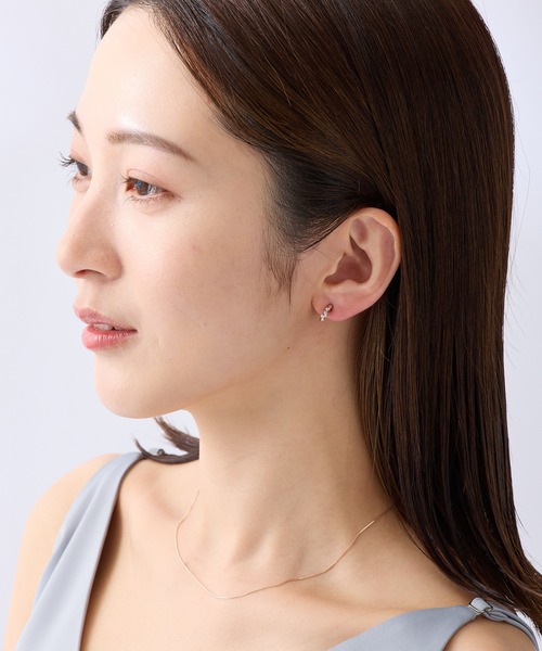 CALIN STANDARD(カリンスタンダード)の「◆金属アレルギー対応◆◆made in japan◆【痛くない】【落ちにくい】【ストレスフリーな着け心地】ビジュー ミニループフィットイヤリング(イヤリング・レディース・ピンクゴールド/ゴールド/シルバー・FREE)」の5枚目の写真