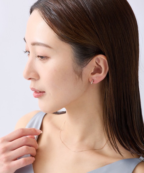 CALIN STANDARD(カリンスタンダード)の「◆金属アレルギー対応◆◆made in japan◆【痛くない】【落ちにくい】【ストレスフリーな着け心地】ビジュー ミニループフィットイヤリング(イヤリング・レディース・ピンクゴールド/ゴールド/シルバー・FREE)」の6枚目の写真
