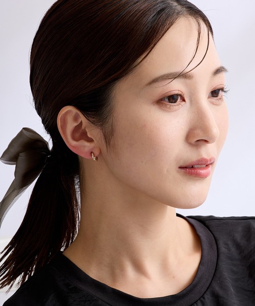 CALIN STANDARD(カリンスタンダード)の「◆金属アレルギー対応◆◆made in japan◆【痛くない】【落ちにくい】【ストレスフリーな着け心地】ビジュー ミニループフィットイヤリング(イヤリング・レディース・ピンクゴールド/ゴールド/シルバー・FREE)」の14枚目の写真