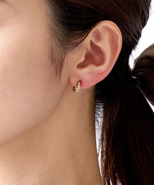 CALIN STANDARD(カリンスタンダード)の「◆金属アレルギー対応◆◆made in japan◆【痛くない】【落ちにくい】【ストレスフリーな着け心地】ビジュー ミニループフィットイヤリング(イヤリング・レディース・ピンクゴールド/ゴールド/シルバー・FREE)」の12枚目の写真