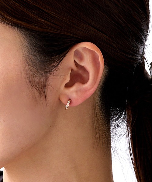 CALIN STANDARD(カリンスタンダード)の「◆金属アレルギー対応◆◆made in japan◆【痛くない】【落ちにくい】【ストレスフリーな着け心地】ビジュー ミニループフィットイヤリング(イヤリング・レディース・ピンクゴールド/ゴールド/シルバー・FREE)」の9枚目の写真