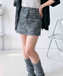 AS KNOW AS plus | 〇シンプル台形ミニスカート(デニムスカート)