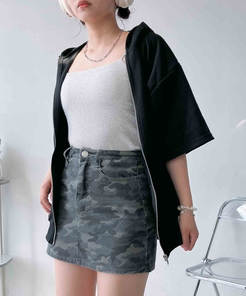 AS KNOW AS plus(アズノゥアズプラス)の「〇シンプル台形ミニスカート(デニムスカート・レディース・カモフラージュ/レオパード/ブルー系/ブラック系・FREE)」の19枚目の写真