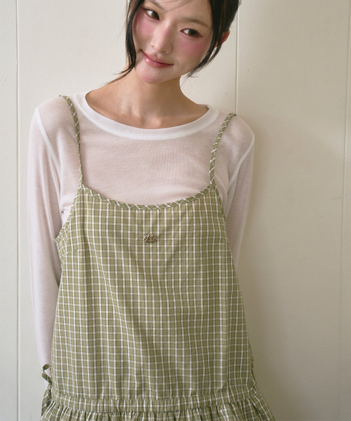 THE GREEN LAB（ザグリーンラボ）の「チェックフリルビスチェナスティップ [ライトグリーン]（Tシャツ/カットソー・レディース・その他・FREE）」の12枚目の写真