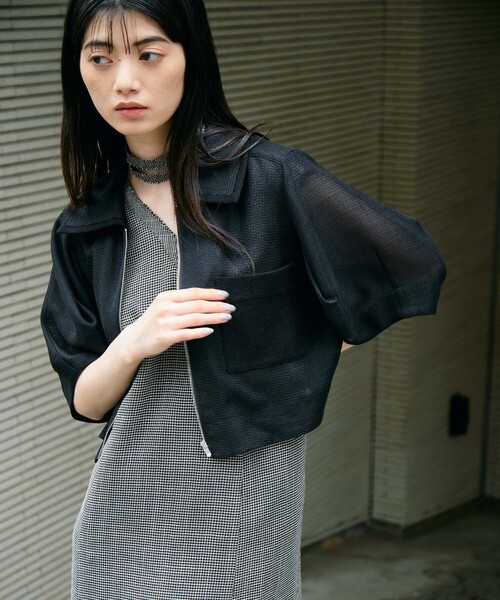 STUDIOUS(ステュディオス)の「【STUDIOUS/ステュディオス】【ベルト⇔チョーカー2WAYワンピ】Washable Mesh Dress/ウォッシャブルメッシュドレス/快適/小顔効果リボン/バケーション(ワンピース・レディース・マルチ/アイボリー・2/1)」の9枚目の写真