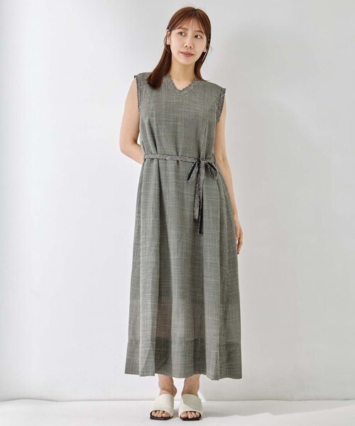 STUDIOUS(ステュディオス)の「【STUDIOUS/ステュディオス】【ベルト⇔チョーカー2WAYワンピ】Washable Mesh Dress/ウォッシャブルメッシュドレス/快適/小顔効果リボン/バケーション(ワンピース・レディース・マルチ/アイボリー・2/1)」の16枚目の写真
