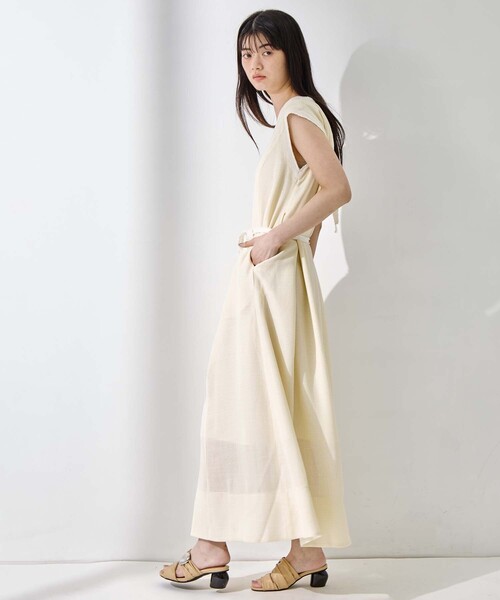 STUDIOUS(ステュディオス)の「【STUDIOUS/ステュディオス】【ベルト⇔チョーカー2WAYワンピ】Washable Mesh Dress/ウォッシャブルメッシュドレス/快適/小顔効果リボン/バケーション(ワンピース・レディース・マルチ/アイボリー・2/1)」の20枚目の写真