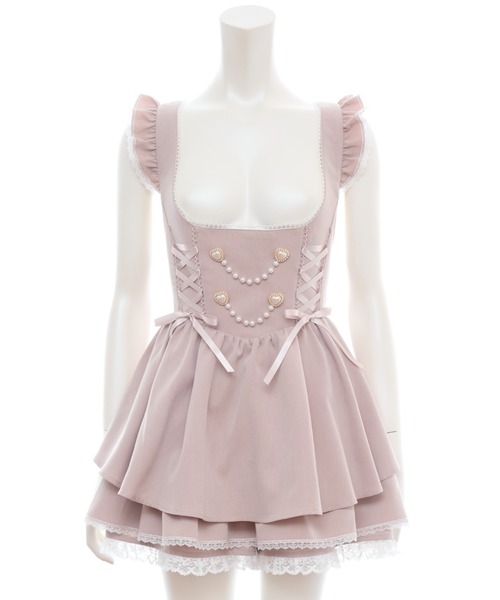 Secret Honey(シークレットハニー)の「ハートパールチェーン付ロンパース(その他パンツ・レディース・ピンク/ブラック・MEDIUM)」の9枚目の写真