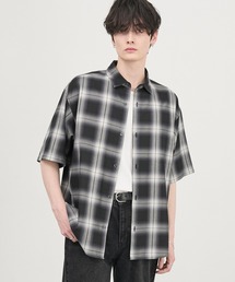 CIYOT（シヨウト）の「【CIYOT】オンブレチェック レギュラーカラー半袖シャツ<イージーケア・UVカット>（シャツ/ブラウス）」