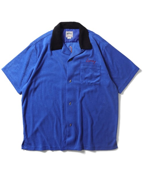 HOUSTON（ヒューストン）の「HOUSTON　パイルボーリングシャツ（LUDER'S）（シャツ/ブラウス・メンズ・アッシュグレー/ブラック/ブルー・LARGE/MEDIUM/XX-LARGE/X-LARGE）」の3枚目の写真
