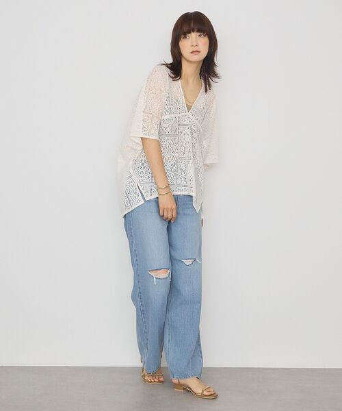 AMERICAN HOLIC(アメリカンホリック)の「レースコクーンプルオーバー(シャツ/ブラウス・レディース・オフホワイト/ブラック/アイボリー・FREE)」の9枚目の写真