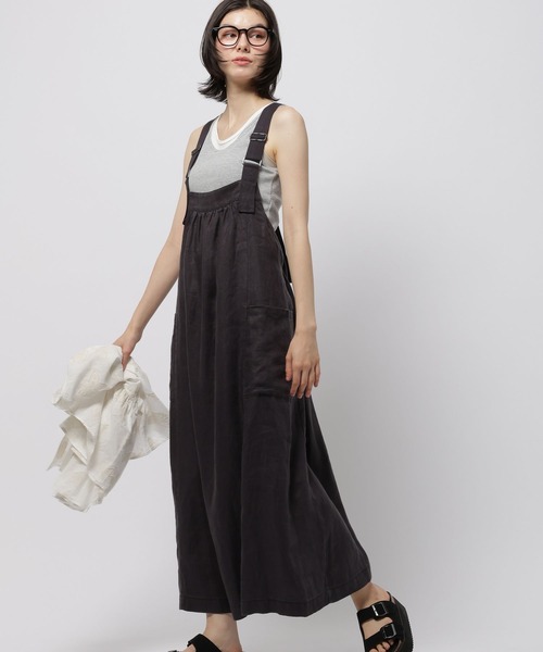 niko and...(ニコアンド)の「FINEリネンポケットワンピース(ワンピース・レディース・ブラウン/ダークブルー/ブラック・MEDIUM/LARGE)」の6枚目の写真