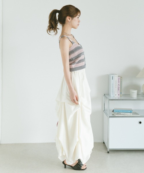 VANNIE U(ヴァニーユー)の「ボーダーニットタンクトップ(タンクトップ・レディース・ピンク/ブルー・FREE)」の14枚目の写真