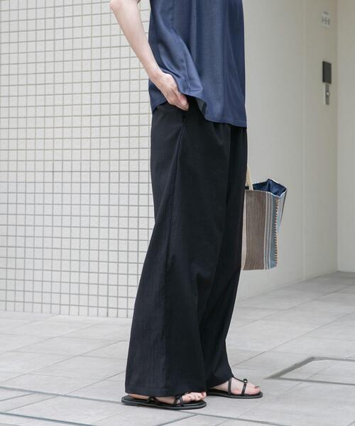 ITEMS URBANRESEARCH(アイテムズ アーバンリサーチ)の「『洗濯可』ヨウリュウワイドパンツ(その他パンツ・レディース・ミント/ブラウン/ブラック・FREE)」の6枚目の写真