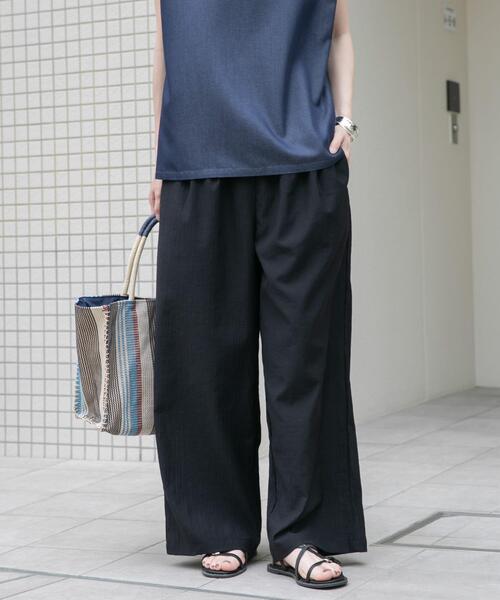 ITEMS URBANRESEARCH(アイテムズ アーバンリサーチ)の「『洗濯可』ヨウリュウワイドパンツ(その他パンツ・レディース・ミント/ブラウン/ブラック・FREE)」の7枚目の写真