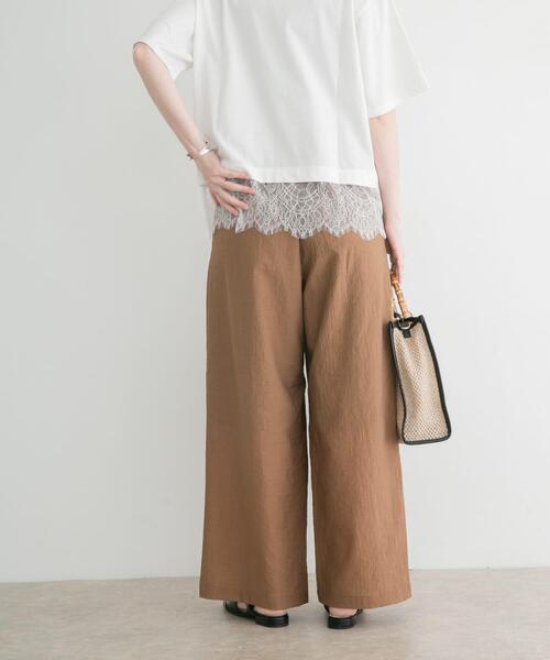 ITEMS URBANRESEARCH(アイテムズ アーバンリサーチ)の「『洗濯可』ヨウリュウワイドパンツ(その他パンツ・レディース・ミント/ブラウン/ブラック・FREE)」の11枚目の写真