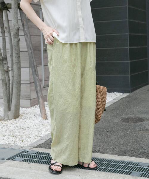 ITEMS URBANRESEARCH(アイテムズ アーバンリサーチ)の「『洗濯可』ヨウリュウワイドパンツ(その他パンツ・レディース・ミント/ブラウン/ブラック・FREE)」の17枚目の写真
