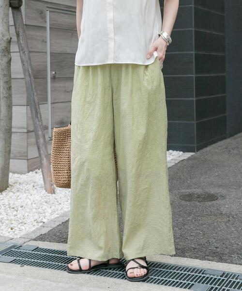 ITEMS URBANRESEARCH(アイテムズ アーバンリサーチ)の「『洗濯可』ヨウリュウワイドパンツ(その他パンツ・レディース・ミント/ブラウン/ブラック・FREE)」の18枚目の写真