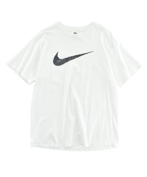 VINTAGE(ヴィンテージ)の「【USED】90's NIKE Big swooshロゴ Tシャツ USA製(Tシャツ/カットソー・メンズ・ホワイト・LARGE)」の1枚目の写真