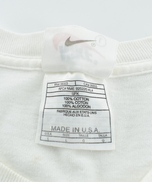 VINTAGE(ヴィンテージ)の「【USED】90's NIKE Big swooshロゴ Tシャツ USA製(Tシャツ/カットソー・メンズ・ホワイト・LARGE)」の7枚目の写真