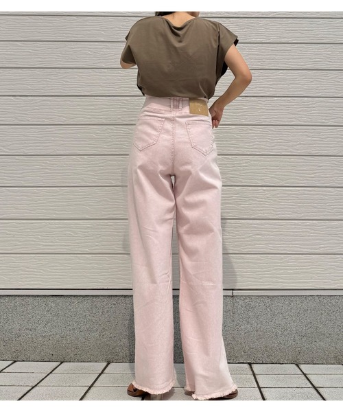 Q(キュー)の「シルケットメタリックロゴT(Tシャツ/カットソー・レディース・グリーン/ブラウン/ホワイト・MEDIUM)」の20枚目の写真