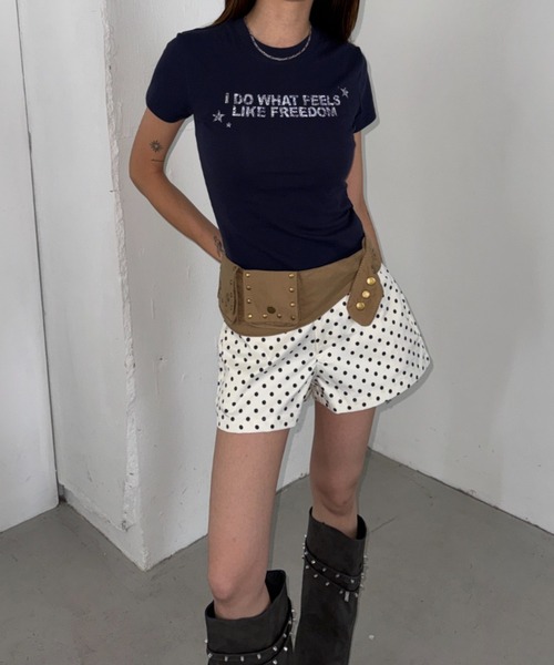 Bamm（バム）の「ドットミニショートパンツ（その他パンツ・レディース・ホワイト/ブルー/ピンク/ブラック・FREE）」の11枚目の写真