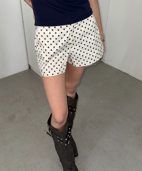 Bamm（バム）の「ドットミニショートパンツ（その他パンツ・レディース・ホワイト/ブルー/ピンク/ブラック・FREE）」の8枚目の写真