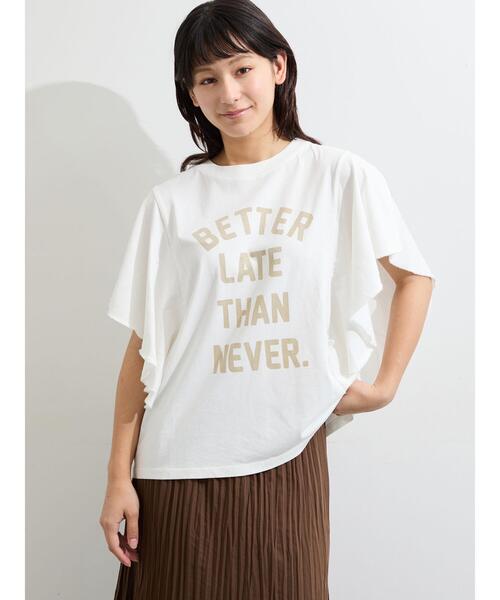 セール】◇フレアスリーブプリントTシャツ（Tシャツ/カットソー