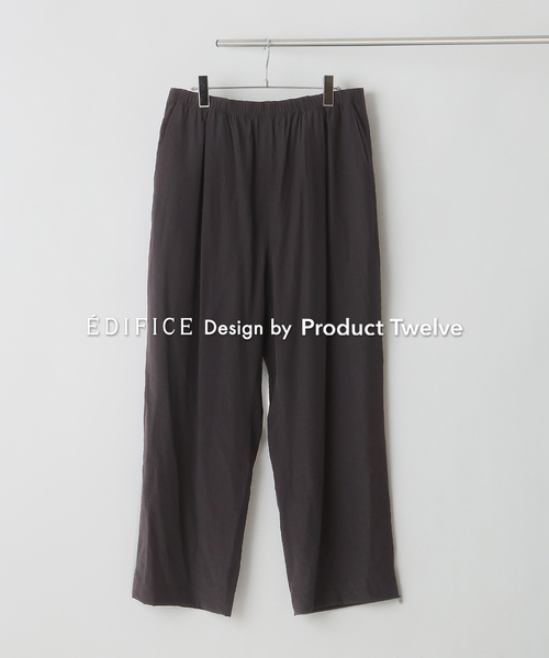 Product Twelve(プロダクトトゥエルブ)の「EDIFICE by Product Twelve リファインドワイドテーパードパンツ(その他パンツ・メンズ・ブラック/ブラウン・LARGE/MEDIUM)」の1枚目の写真