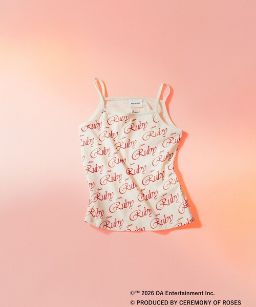 Ray BEAMS(レイビームス)の「JENNIE / Logo Camisole(Tシャツ/カットソー・レディース・ホワイト・ONE SIZE)」の1枚目の写真