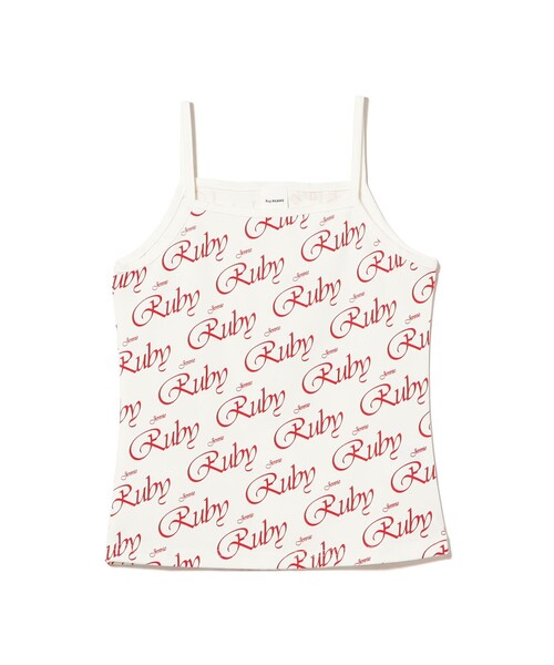 Ray BEAMS(レイビームス)の「JENNIE / Logo Camisole(Tシャツ/カットソー・レディース・ホワイト・ONE SIZE)」の2枚目の写真