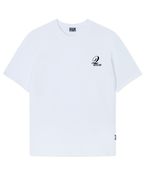 QUTON(ク―トン)の「QロゴオーバーサイズヘビーハーフTシャツ_ホワイト(Tシャツ/カットソー・メンズ・ホワイト・1/2/3/4)」の2枚目の写真