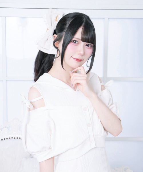 LAFARY(ラファリー)の「コットンレースリボンバンスクリップ(バレッタ/ヘアクリップ・レディース・ピンクベージュ/アイボリー/ブラック・FREE)」の11枚目の写真