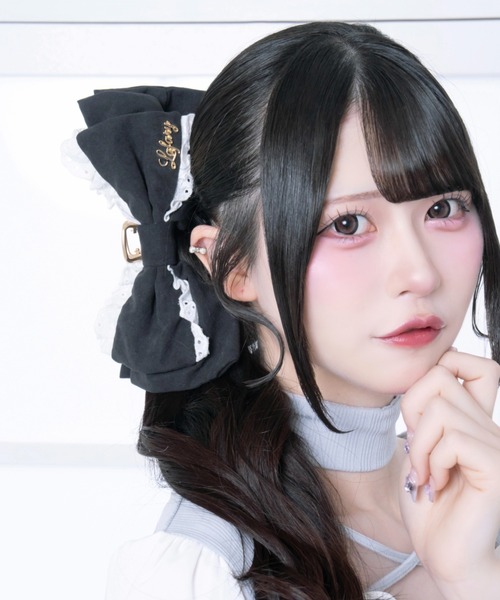 LAFARY(ラファリー)の「コットンレースリボンバンスクリップ(バレッタ/ヘアクリップ・レディース・ピンクベージュ/アイボリー/ブラック・FREE)」の15枚目の写真