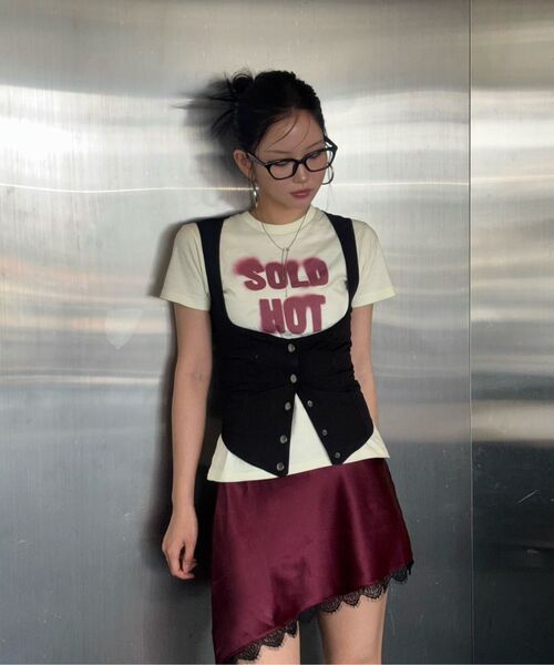 DARLING, YOU'RE BAD(ダーリンユーアーバッド)の「Rose Lace Slip Dress #Wine(ワンピース・レディース・その他・FREE)」の5枚目の写真