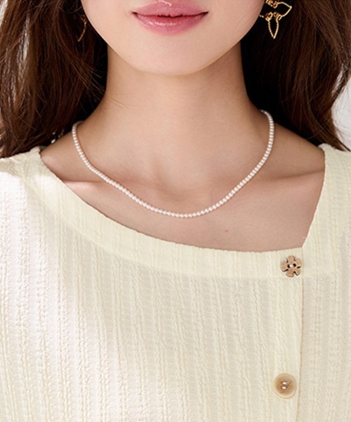 ONEP STAR（ワンピスター）の「アシンメトリーボタンデザイン半袖ブラウス（シャツ/ブラウス・レディース・ベージュ・X-LARGE/LARGE/MEDIUM）」の10枚目の写真