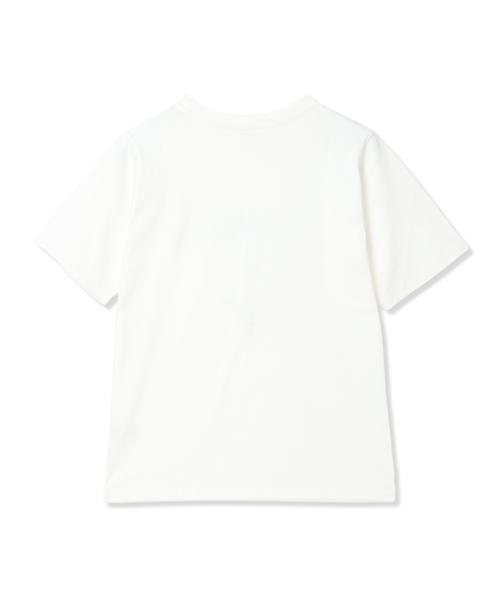CROSSPLUS ONLINE(クロスプラスオンライン)の「おかべてつろう「いっしょなら」Tシャツ(Tシャツ/カットソー・レディース・オフホワイト/エメラルド・M/L)」の4枚目の写真