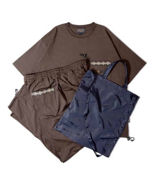 PENDLETON(ペンドルトン)の「PENDLETON-Tee/Pants/Pocketable Bag SET(セットアップ・メンズ・ブラウン/ブラック・XL/M/L)」の2枚目の写真