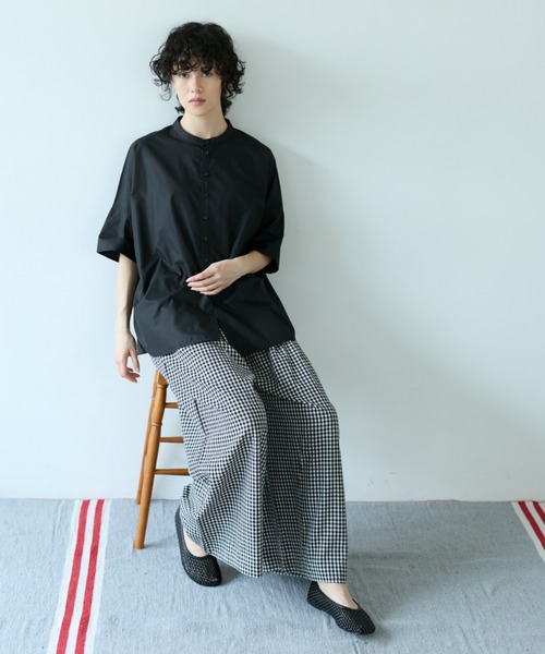 Libra Cue(リブラ キュー)の「ギンガムチェックイージーパンツ(その他パンツ・レディース・ブラック・FREE)」の5枚目の写真