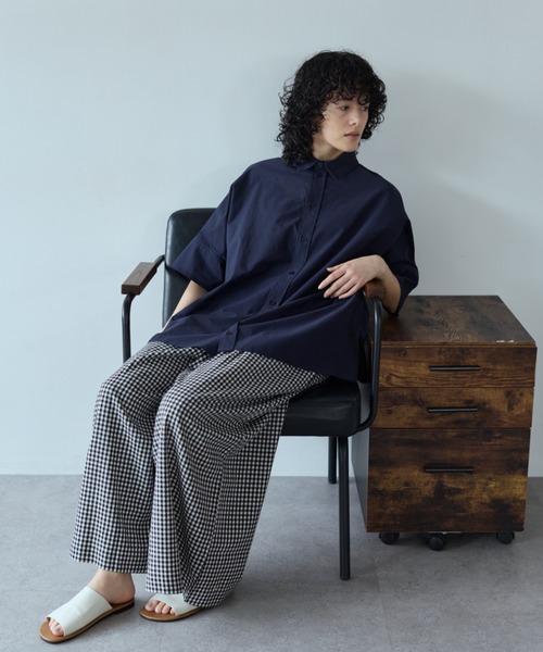 Libra Cue(リブラ キュー)の「ギンガムチェックイージーパンツ(その他パンツ・レディース・ブラック・FREE)」の16枚目の写真