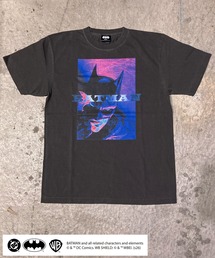 【BATMAN/バットマン】 フォトグラフィックピグメントTシャツ 　グラフィックプリント 　ヴィンテージ加工 　半袖 　ユニセックス