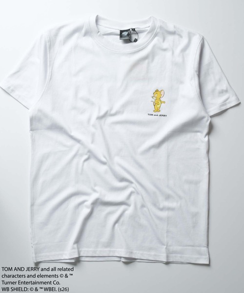 Tom＆Jerry（トムアンドジェリー）の「接触冷感 TOM&JERRY ワンポイントプリント BIG T（Tシャツ/カットソー・メンズ・オフホワイト/オリーブ/ブラック/チャコール/ブラック系その他/ホワイト系その他/ダークグリーン系/グレー系その他・XL/L/M）」の2枚目の写真