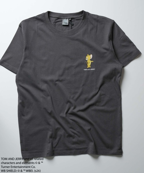 Tom＆Jerry（トムアンドジェリー）の「接触冷感 TOM&JERRY ワンポイントプリント BIG T（Tシャツ/カットソー・メンズ・オフホワイト/オリーブ/ブラック/チャコール/ブラック系その他/ホワイト系その他/ダークグリーン系/グレー系その他・XL/L/M）」の5枚目の写真