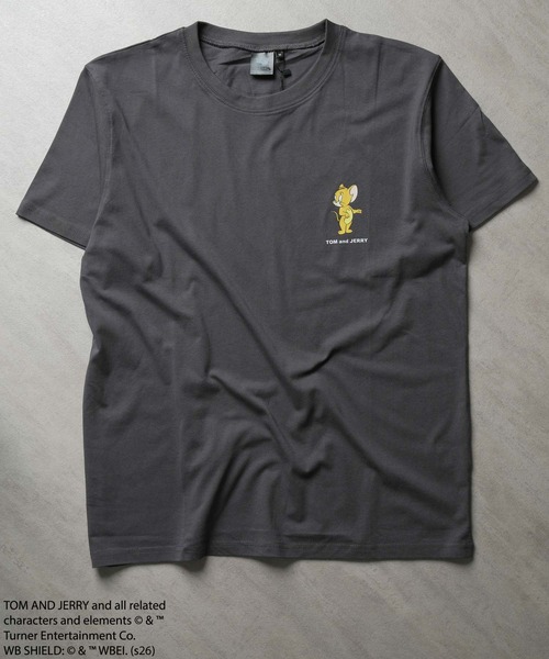 Tom＆Jerry（トムアンドジェリー）の「接触冷感 TOM&JERRY ワンポイントプリント BIG T（Tシャツ/カットソー・メンズ・オフホワイト/オリーブ/ブラック/チャコール/ブラック系その他/ホワイト系その他/ダークグリーン系/グレー系その他・XL/L/M）」の12枚目の写真