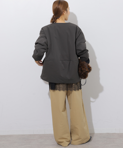 JOURNAL STANDARD relume（ジャーナルスタンダード　レリューム）の「《WEB限定追加》レースヘムロンT（Tシャツ/カットソー・レディース・ブラック/ホワイト・FREE）」の12枚目の写真