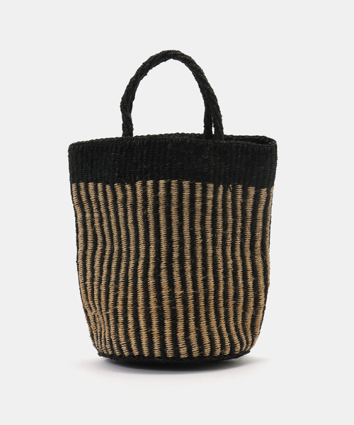 JOURNAL STANDARD LUXE（ジャーナルスタンダード　ラックス）の「【SOIL】STRIPE SISAL BAG（かごバッグ・レディース・ブラック/ブラウン・FREE）」の4枚目の写真